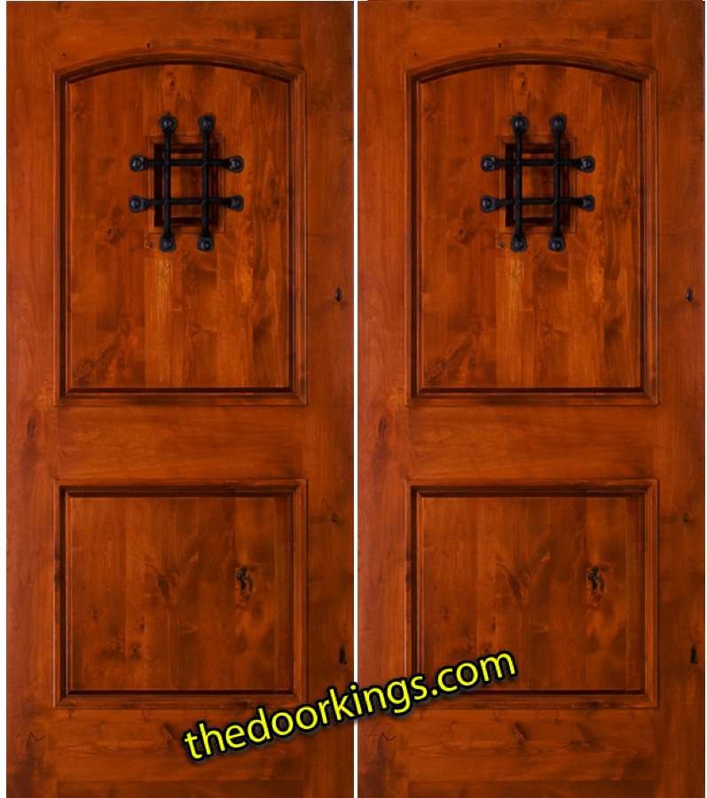 sw76 knotty alder double door